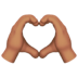 🫶🏽 heart hands: medium skin tone display on Apple